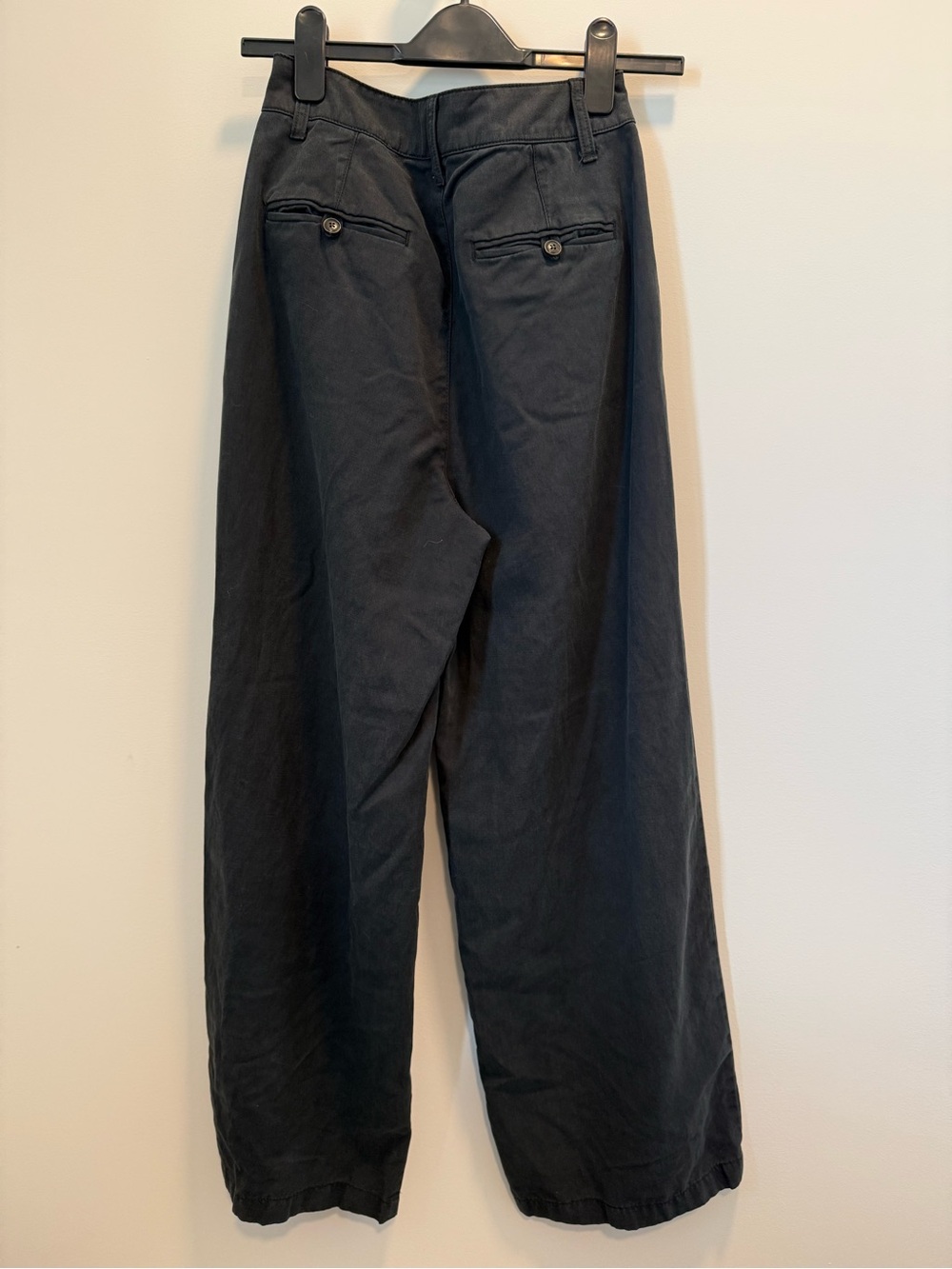 Madewell black wide leg trousers